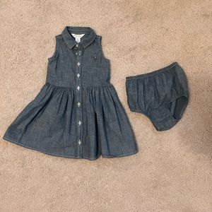 Ralph Lauren - baby 9m A-line denim dress
